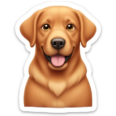 Chubby red lab sticker