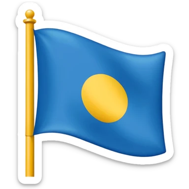 Bandera de tres líneas Ariba azul medioverde abajo amarillo  sticker