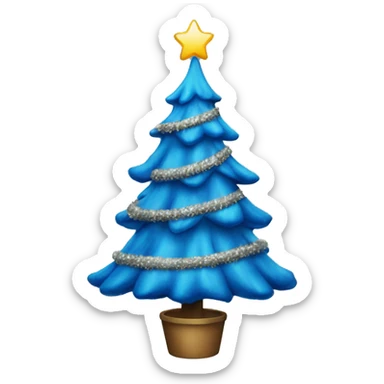 Blue Christmas tree sticker