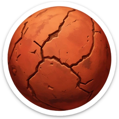 planet mars in space sticker