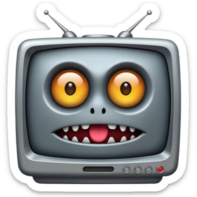 TV-headed monster sticker