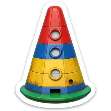 colorful pool green yellow red blue buoy sticker