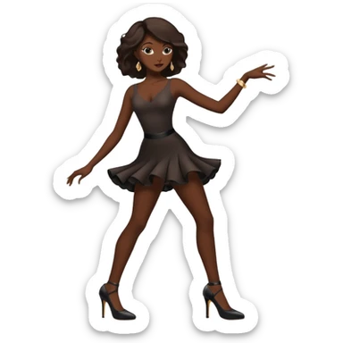 dancing silhouette with high heels sticker