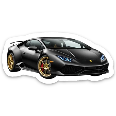 Lamborghini huracan, noir sticker