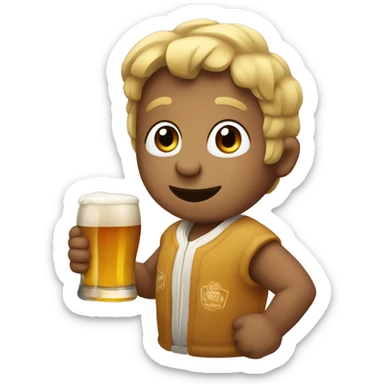 Bebiendo cerveza sticker