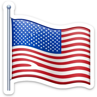 US flag upside down waving sticker