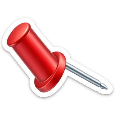red push pin sticker
