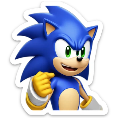 super sonic the hedgehog sticker