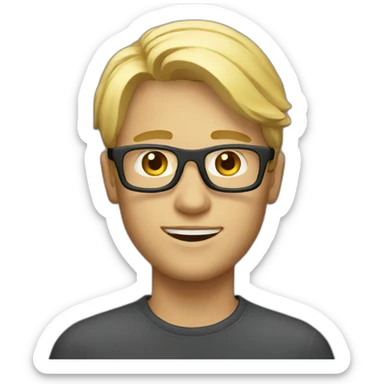 Blonde Male VR designer sticker