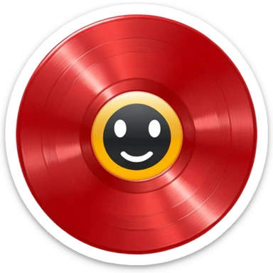 red vinyl record It's just a vinyl record.
 sticker