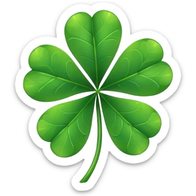 Five leaf clover sticker