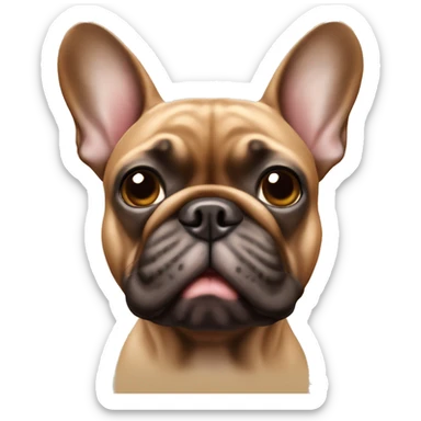 Brown French bulldog  sticker