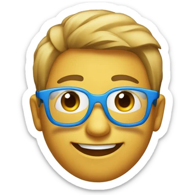 Sorriso com óculos  sticker