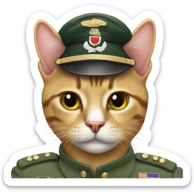Militar cat sticker