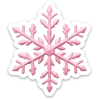 pastel pink snowflake  sticker