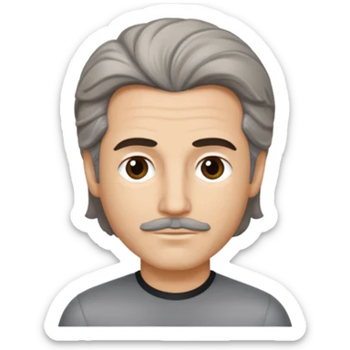 Michael Yanni with salt n pepper hair and without a moustache sticker