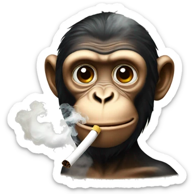 monkey smoke sticker