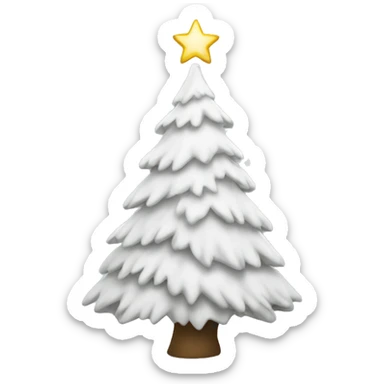 White Christmas tree sticker