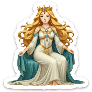 Tarot Card with the empress on it  sticker