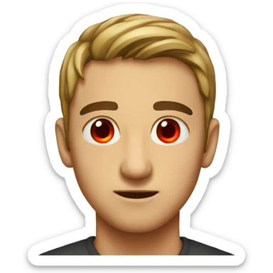 Red eyes emoji sticker