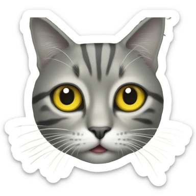 Cat emoji with dollar signs for eyes￼ sticker
