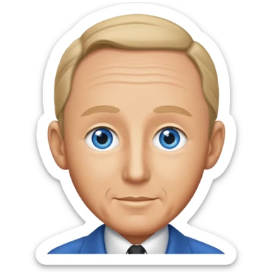 Bing Crosby with blue eyes sticker