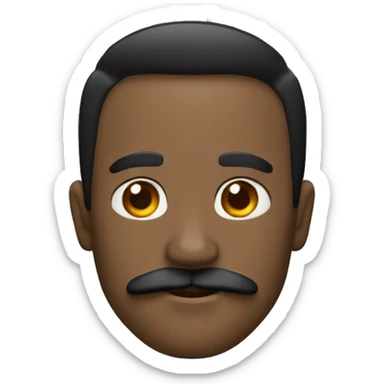 Hombre negro con bigote sticker