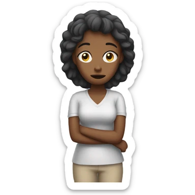 woman with stomach ache sticker