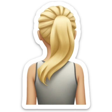 girl with blonde hair facing backwards sticker