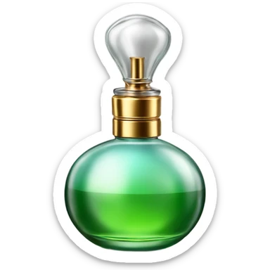 Old fashioned glass Perfume bottle with an atomizer sticker