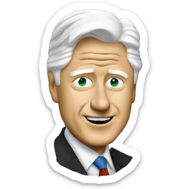 Bill Clinton whit money sticker