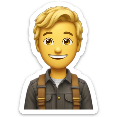 Emojis qui sourit et qui et au bord des larmzs sticker