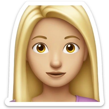 blonde girl gazing at viewer sticker
