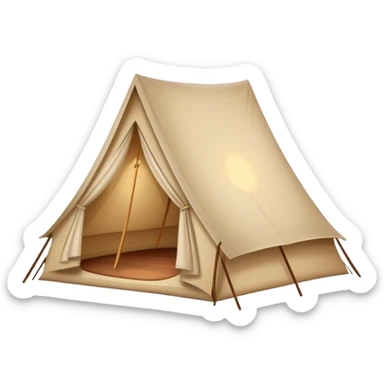 tent with stars above, sleepover vibe sticker