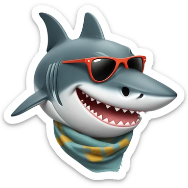 Chic shark sticker