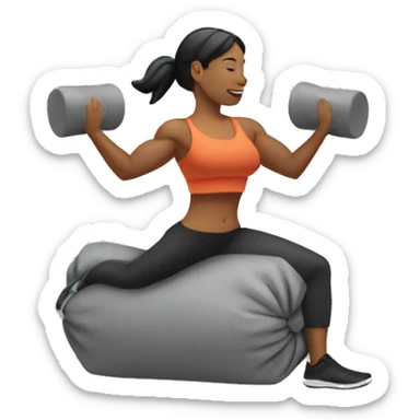 hip thrust with sandbag sticker