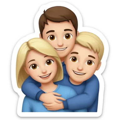 Couple hugs  sticker