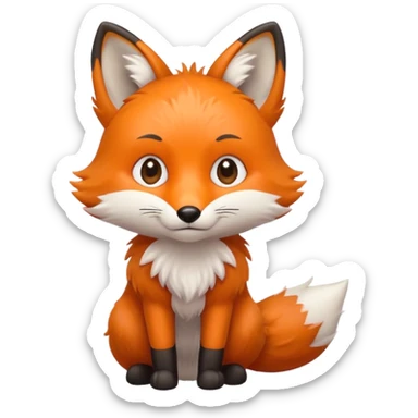 cute fox sticker
