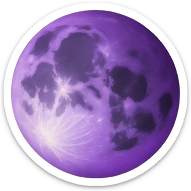Purple moon sticker