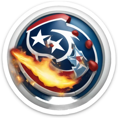 Tennessee titans fireball logo happy birthday sign sticker
