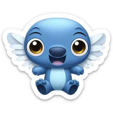 stitch and angel  sticker