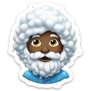 un muñeco de nieve mandando besos sticker