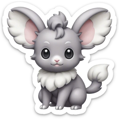 Minccino-Espurr-Cinccino-creature-hybrid sticker