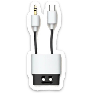 stereo adapter mini to big jack for headphones cable sticker