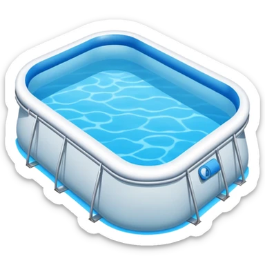 swimming pool with water sticker