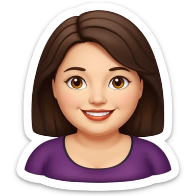 fat handsome rich brunette woman sticker