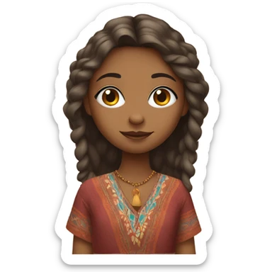 girl in bohemian dress sticker