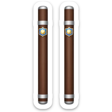 two police baton sticker