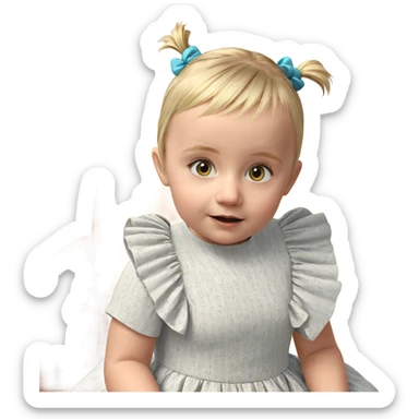 blonde girl in dress gazing sticker