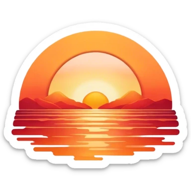 Sunset sticker